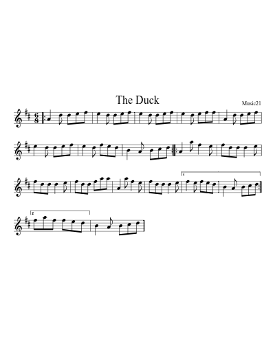 The Duck sheet music preview
