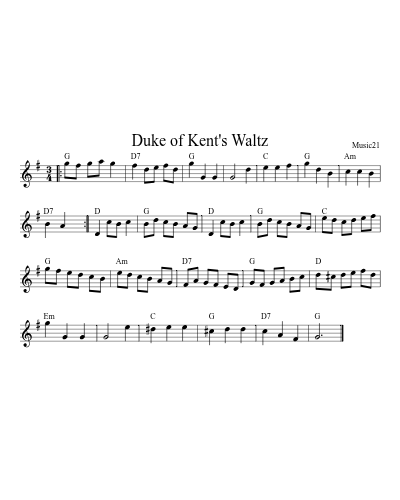 Duke of Kent's Waltz preview