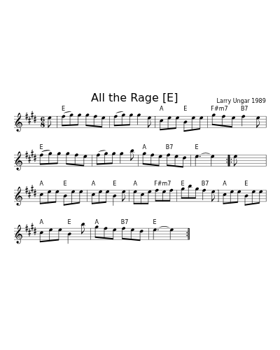 All the Rage    [E] (All Tunes)