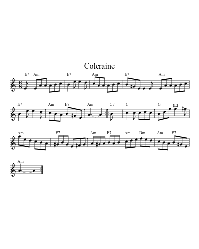 Coleraine (All Tunes)