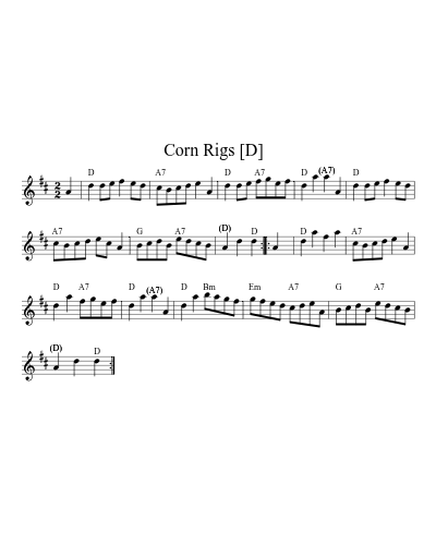 Corn Rigs   [D]