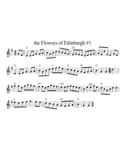 the Flowers of Edinburgh #1 sheet music preview