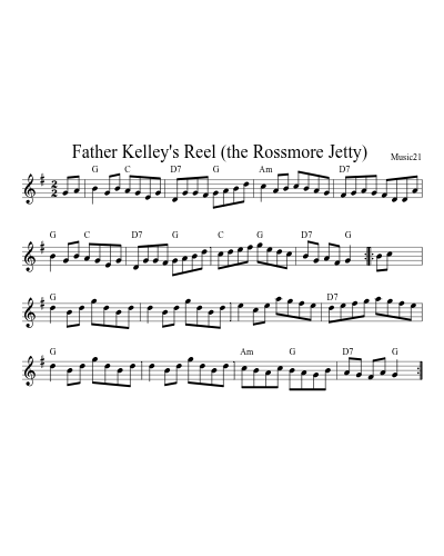 Father Kelley's Reel  (the Rossmore Jetty)