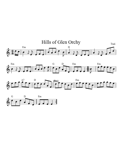 Hills of Glen Orchy (All Tunes)