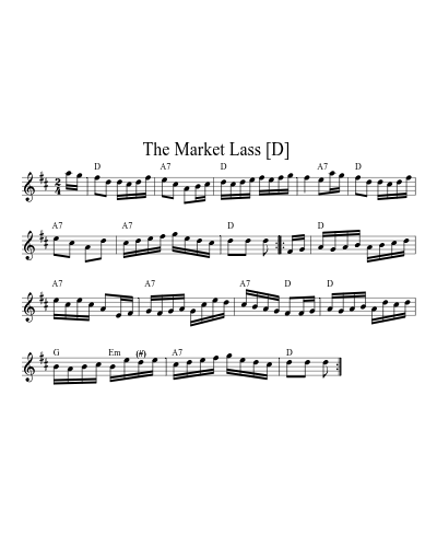 The Market Lass  [D] sheet music preview
