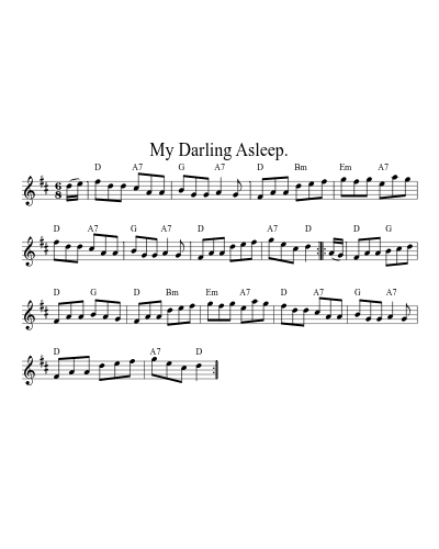 My Darling Asleep. (All Tunes)