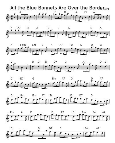 All the Blue Bonnets Are Over the Border (Version 5)