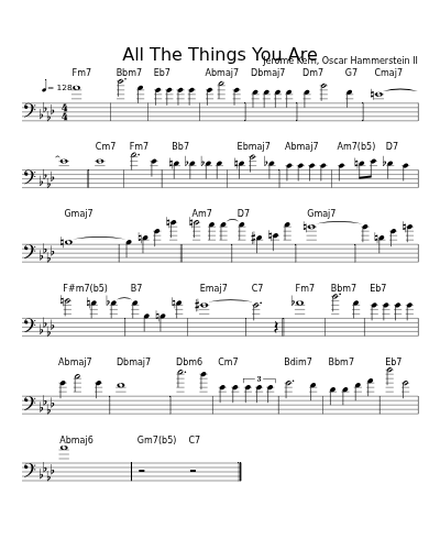 All The Things You Are