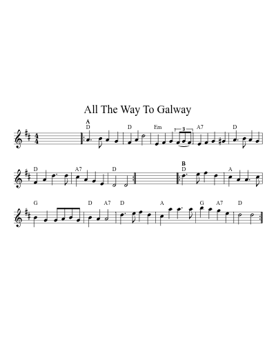 All The Way To Galway (Version 8) sheet music preview