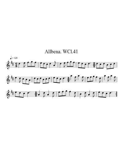 Allbena. WCl.41 (Version 2) sheet music preview