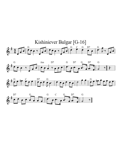 Kishiniever Bulgar [G-16] (Alle Kishiniever Yosl Set)