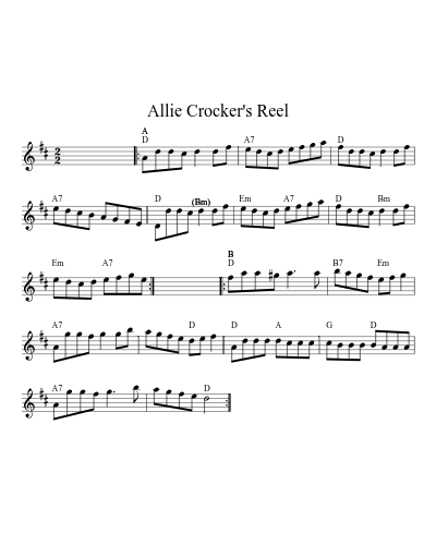 Allie Crocker's Reel (Version 4)