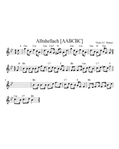 Alltshellach [AABCBC] sheet music preview