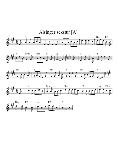 Alsinger sekstur  [A] sheet music preview