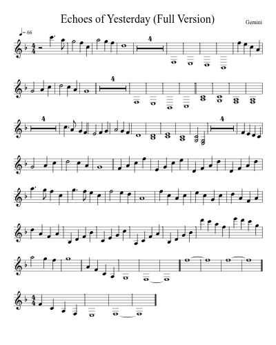 Echoes of Yesterday (Full Version)