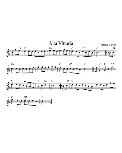 Alta Vittoria sheet music preview