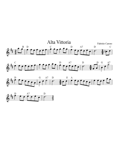 Alta Vittoria (Version 2) sheet music preview