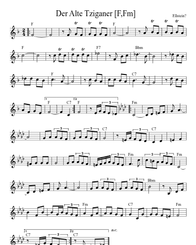 Der Alte Tziganer   [A,Am] (Version 2) preview