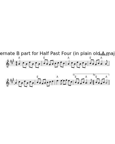 Alternate B part for Half Past Four (in plain old A major) preview