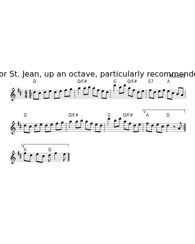 Alternate B-part for St. Jean, up an octave, particularly recommended for accordions: