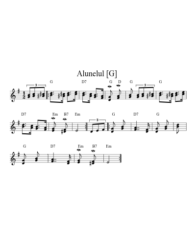 Alunelul  [G] (Version 2) sheet music preview
