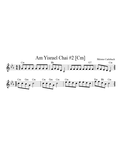 Am Yisrael Chai #2 [Cm] sheet music preview