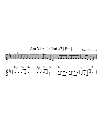 Am Yisrael Chai #2 [Bm] sheet music preview