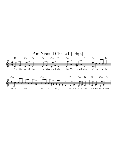 Am Yisrael Chai #1  [Dhjz] (Version 2)