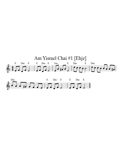 Am Yisrael Chai #1  [Ehjz] (Version 2)