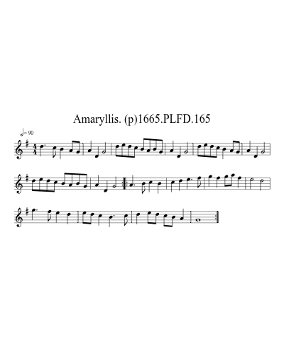 Amaryllis. (p)1665.PLFD.165 sheet music preview