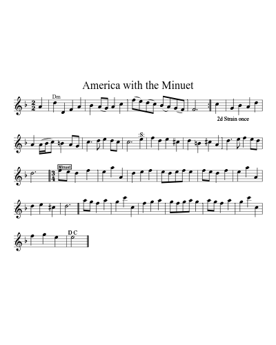 America with the Minuet