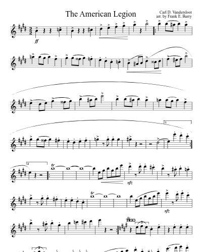The American Legion sheet music preview