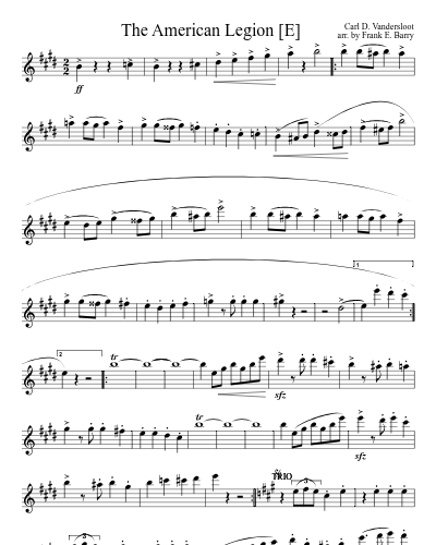 The American Legion    [E] sheet music preview