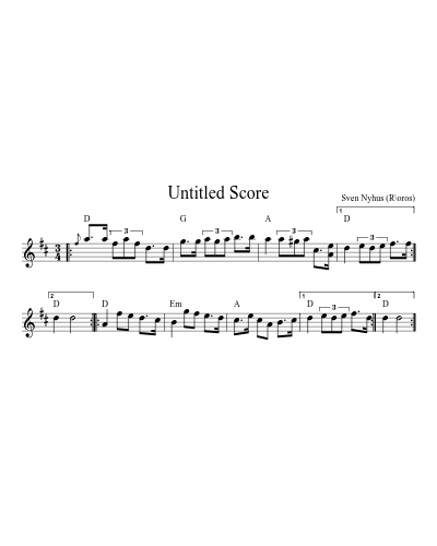 Amerikaturen D 32 2 3 sheet music preview