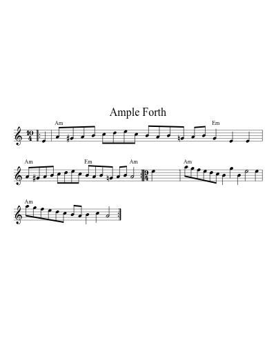 Ample Forth sheet music preview