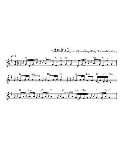 Andro 2 sheet music preview
