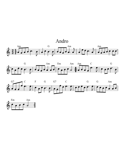 Andro sheet music preview
