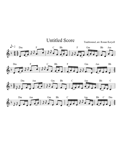 An Dro3 sheet music preview