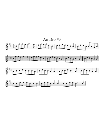 An Dro #3 sheet music preview