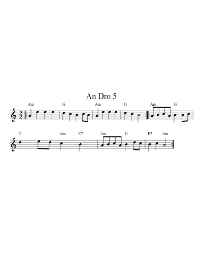 An Dro 5 sheet music preview
