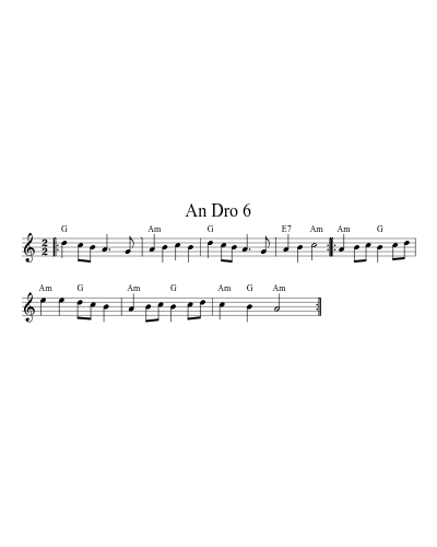 An Dro 6 sheet music preview
