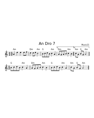 An Dro 7 sheet music preview