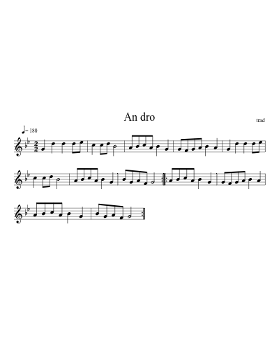 An dro (Version 4) sheet music preview