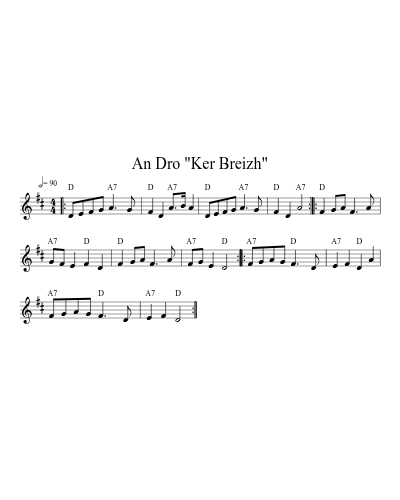 An Dro "Ker Breizh" sheet music preview