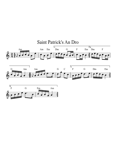 An dro (Version 8) sheet music preview