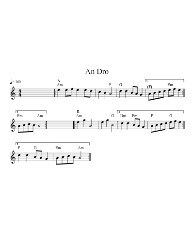 An dro (Version 9) sheet music preview