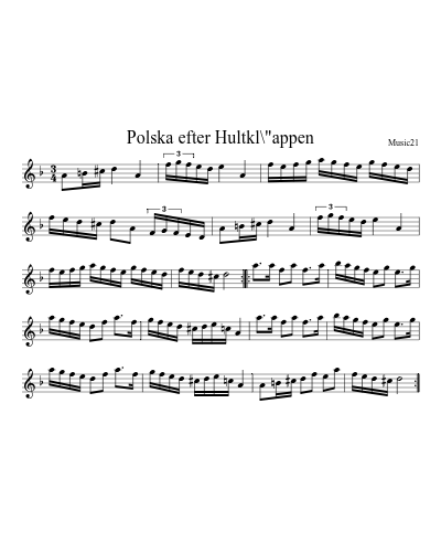 Polska efter Hultkl\"appen (Eklundapolska1)