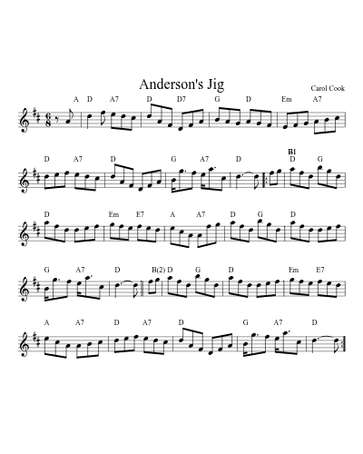 Anderson's Jig sheet music preview