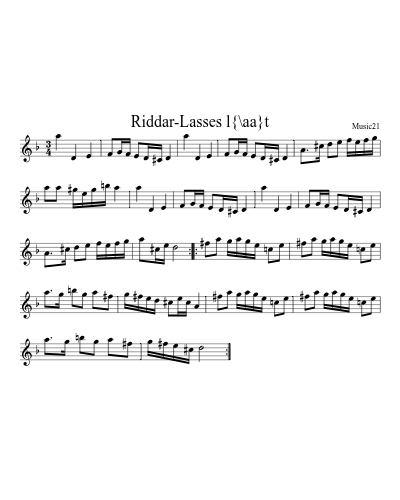 Riddar-Lasses l{\aa}t
