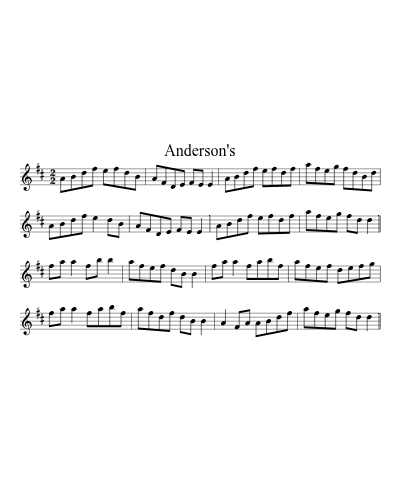Anderson's sheet music preview